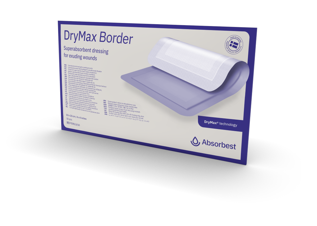 drymax border, a wound dressing from Absorbest