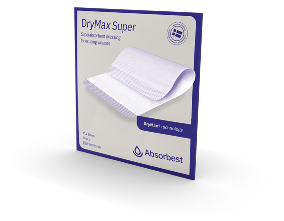 A superabsorbent dressing, DryMax Super