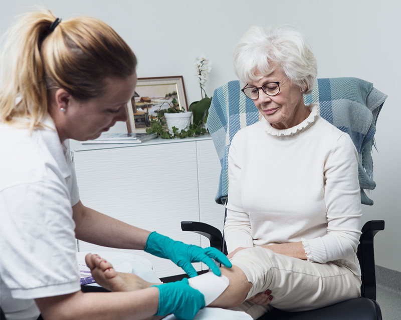 Nurse with patient